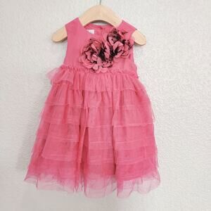 Pippa & Julie Bubble Gum Pink Tulle Dress Size 12M